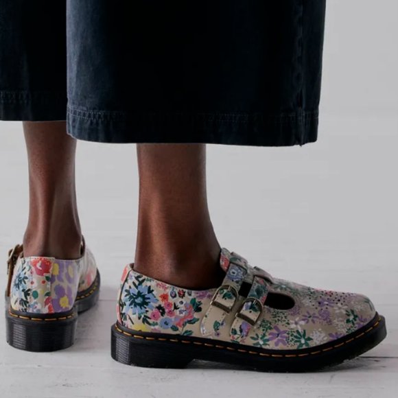 DR. MARTENS 8065 FLORAL MASH UP LEATHER MARY JANE MSRP$170 Super Cute - Picture 6 of 16